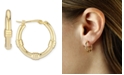 Macy's Bamboo Hoop Earrings Set in 14k Gold
